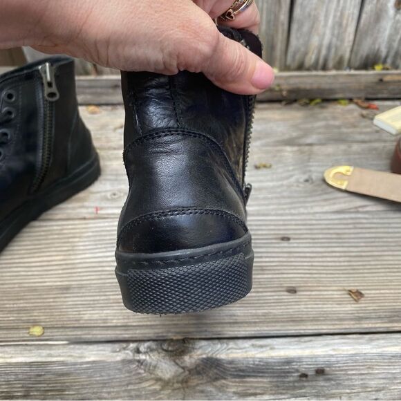 Anine Bing High Top Leather Sneakers in Black size EU37 - Picture 8 of 15